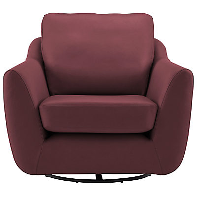 G Plan Vintage The Sixty Seven Leather Swivel Chair Capri Leather Claret